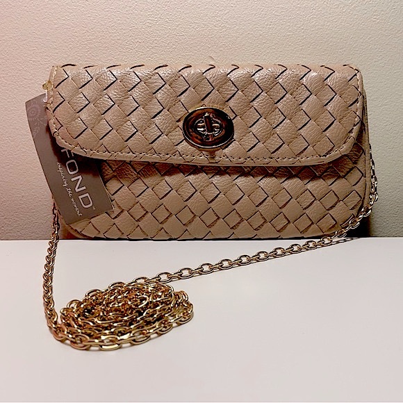 Fond Singapore | Woven PU Crossbody Bag | NWT | Beige - Picture 6 of 11